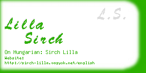 lilla sirch business card